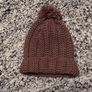Handmade crochet beanie with pompom!